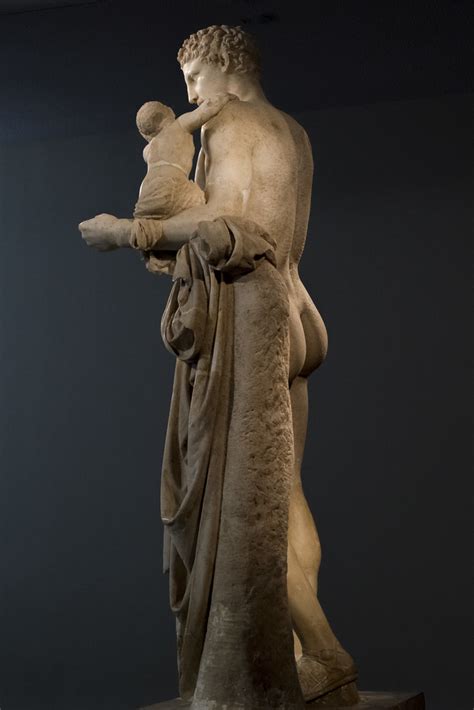 hermes e dioniso bambino sculture|Category : Details of Hermes bearing the child Dionysos .